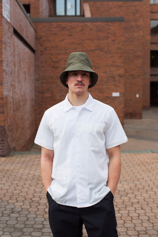 Camp Shirt White Cotton Lawn