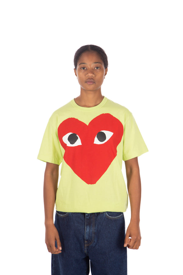 Pastelle Big Heart Tee Lime / Red