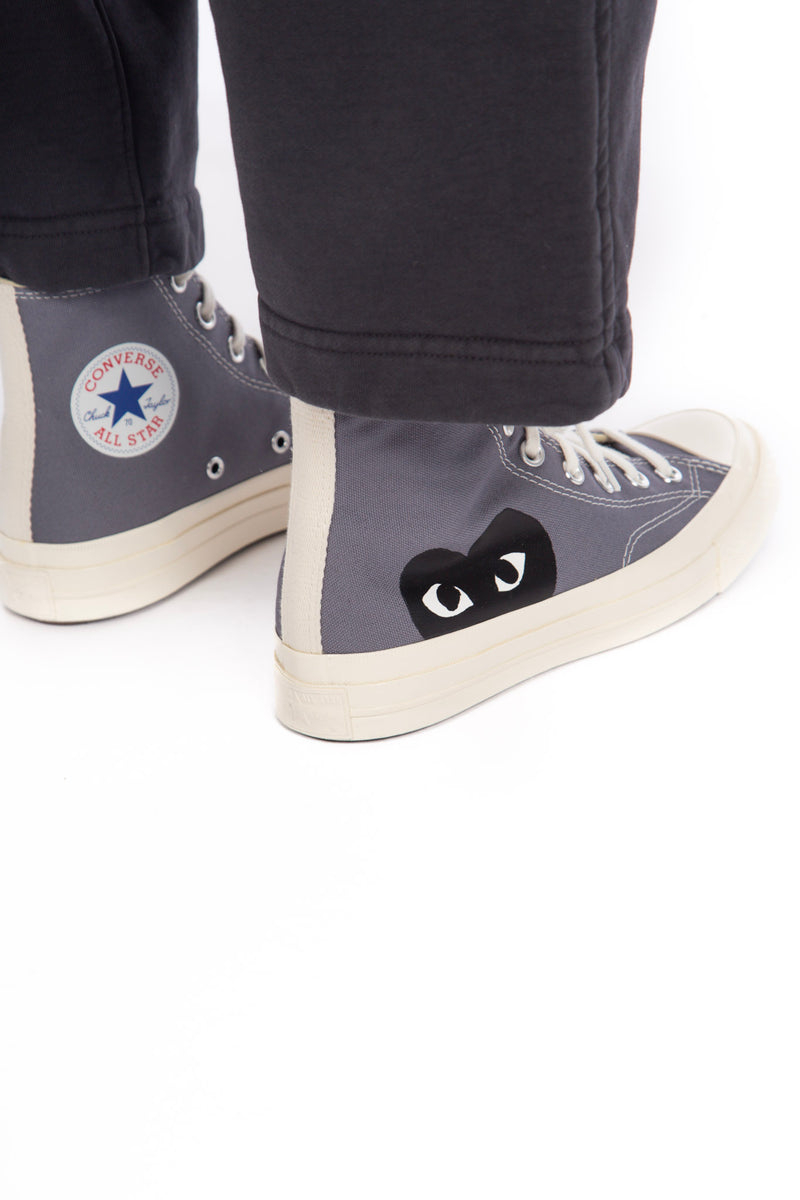 CDG X Converse Single Heart Hi Steel Grey Four Horsemen Shop