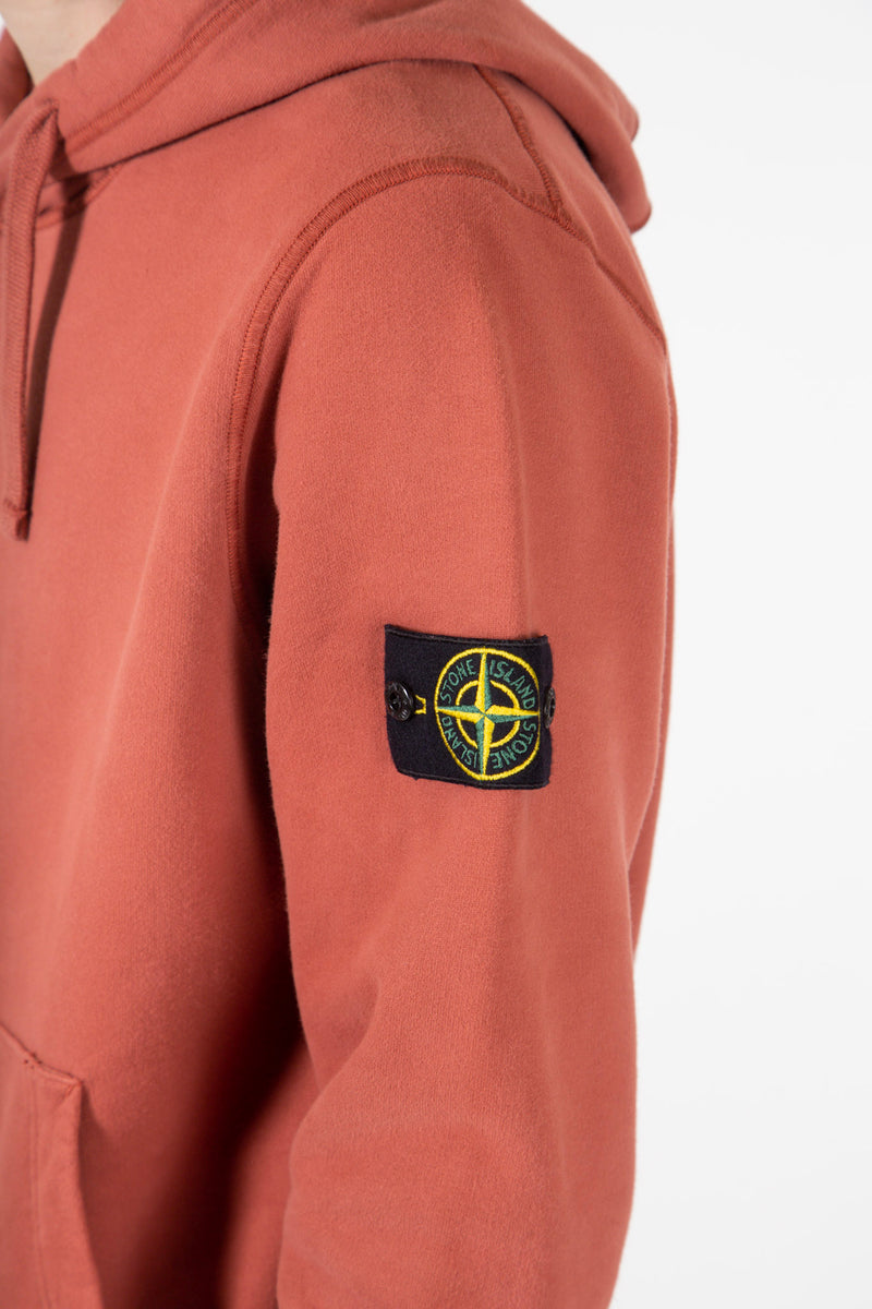 Brushed Cotton Fleece Sweatshirt Brick Red