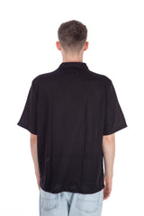 Box Shirt Short Sleeve Black Boucle