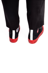CDG X Converse Single Heart Hi Black/Red/Egret
