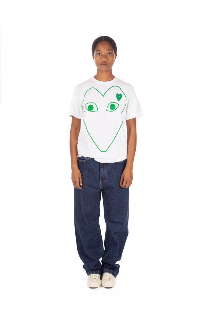 Green Stretch Outline Tee