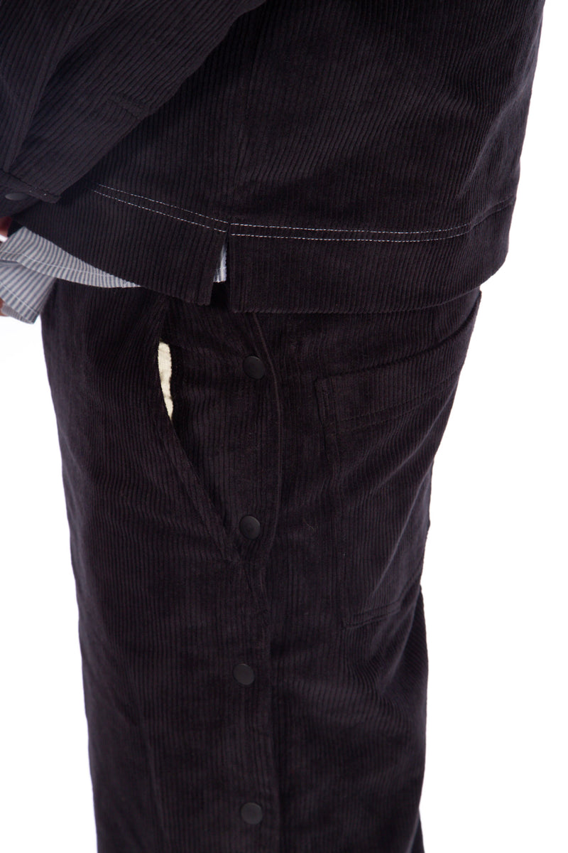 Corduroy Trackpants Black