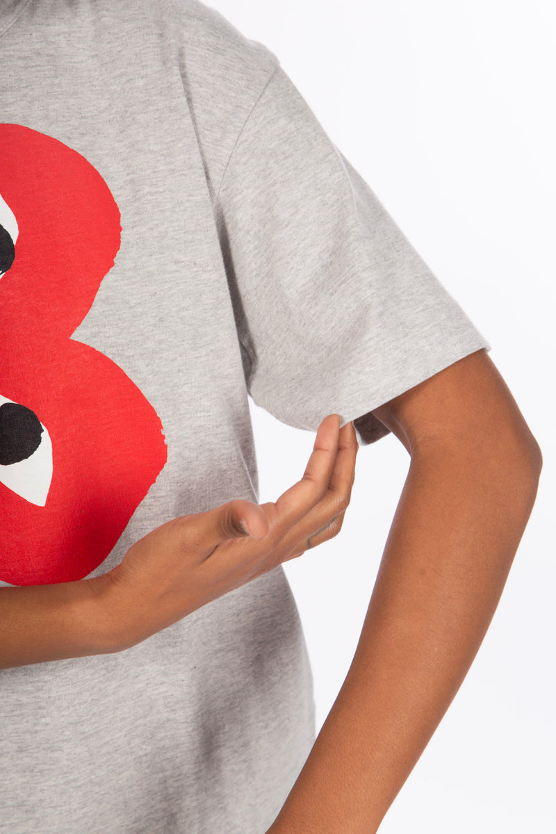 Grey Sideways Print S/S Tee