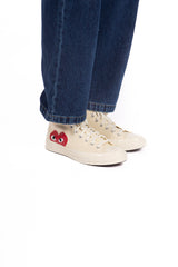 CDG X Converse Single Heart Hi Off White