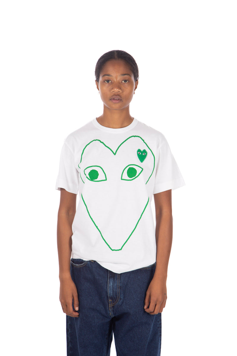 Green Stretch Outline Tee