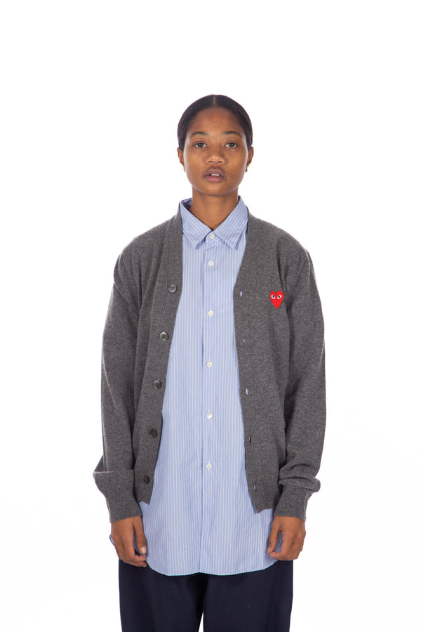 Heart Logo Cardigan Grey