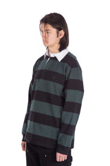 L/S Jagger Striped Rugby Shirt Juniper