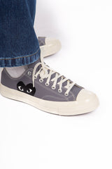 CDG X Converse Single Heart low Steel Grey