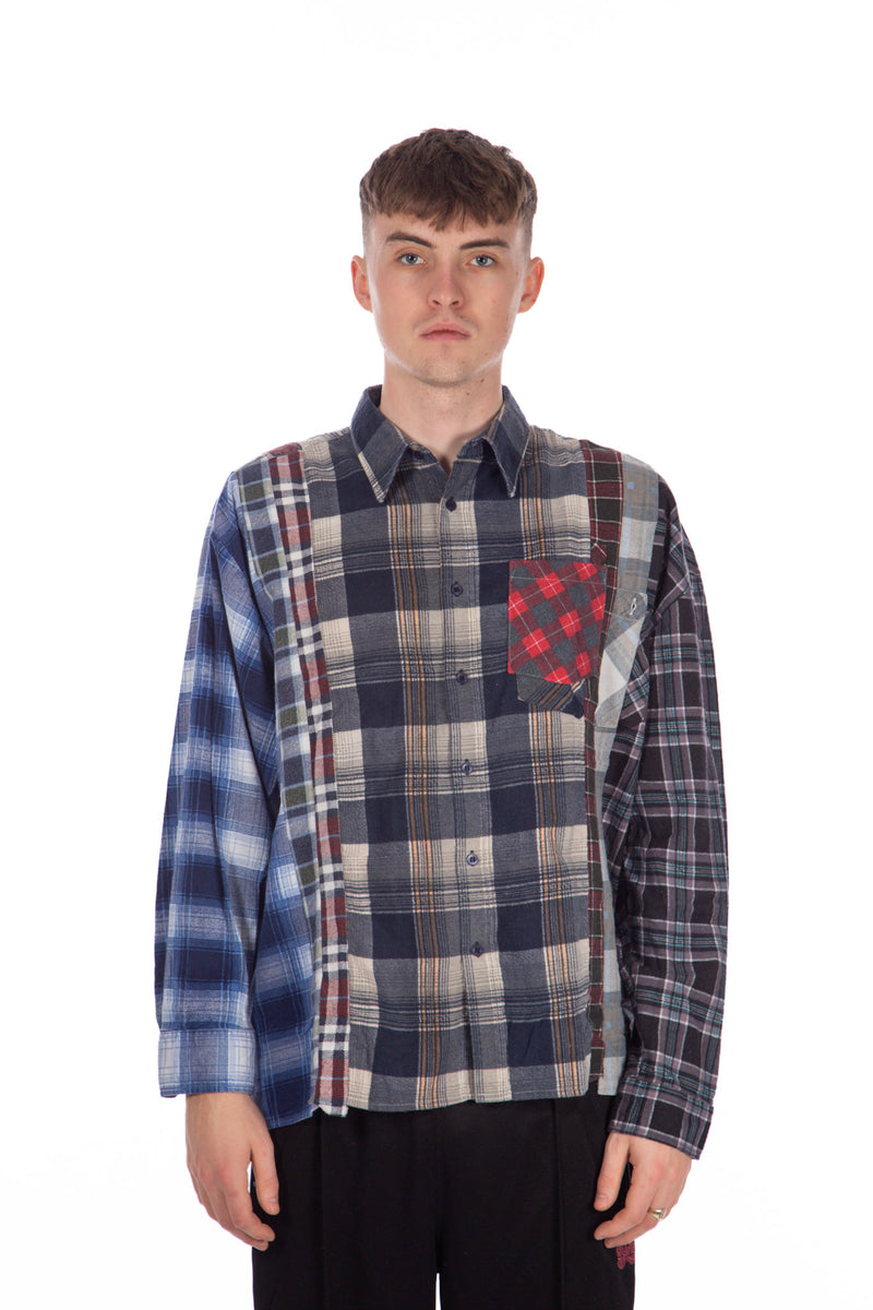 7 Cut Flannel Wide Shirt (C)