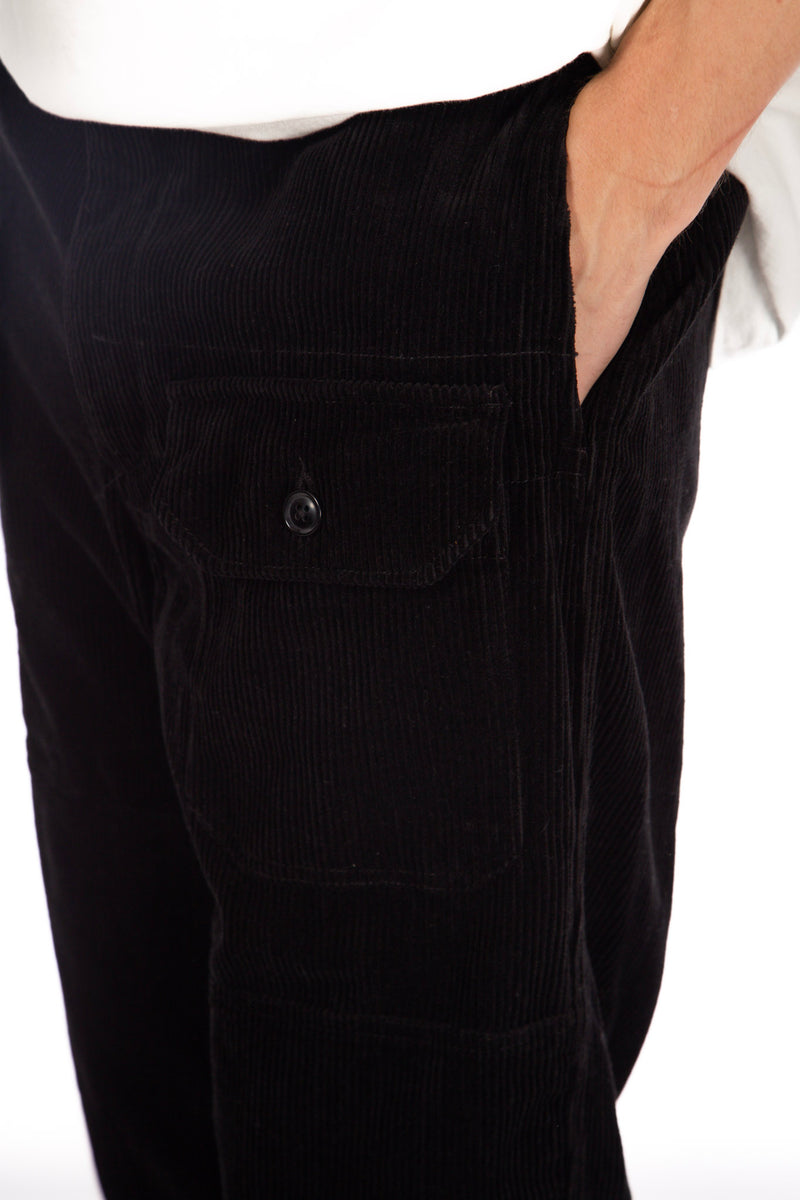 Cotton 8W Corduroy Pant Black