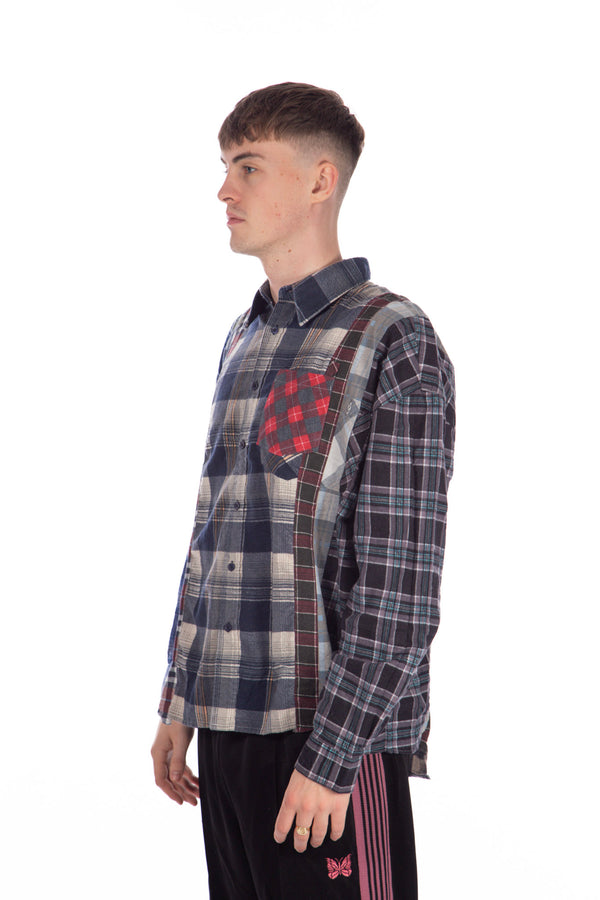 7 Cut Flannel Wide Shirt (C)