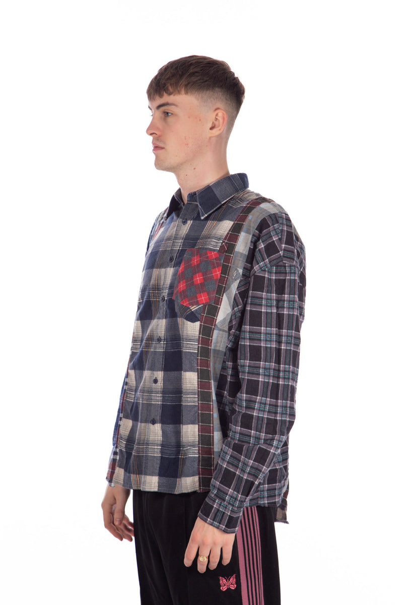 7 Cut Flannel Wide Shirt (C)