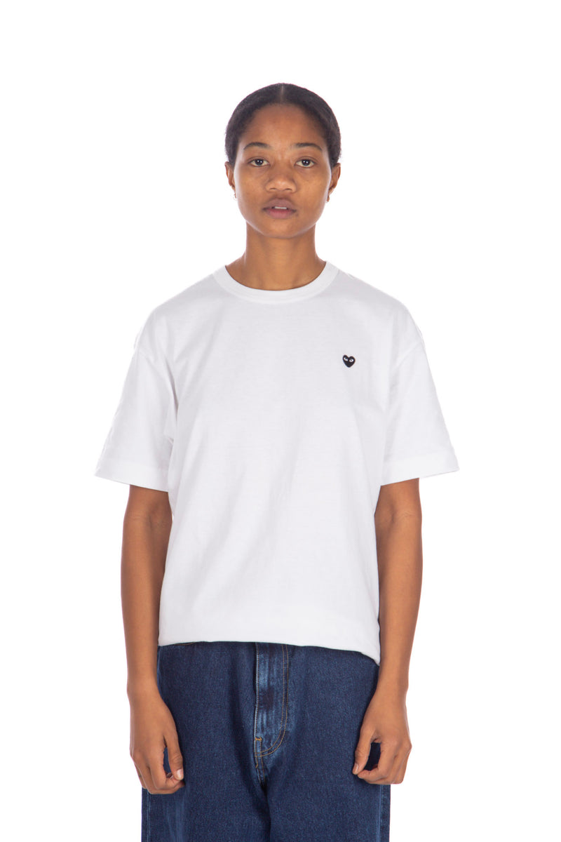 White / Black Tee Little Heart