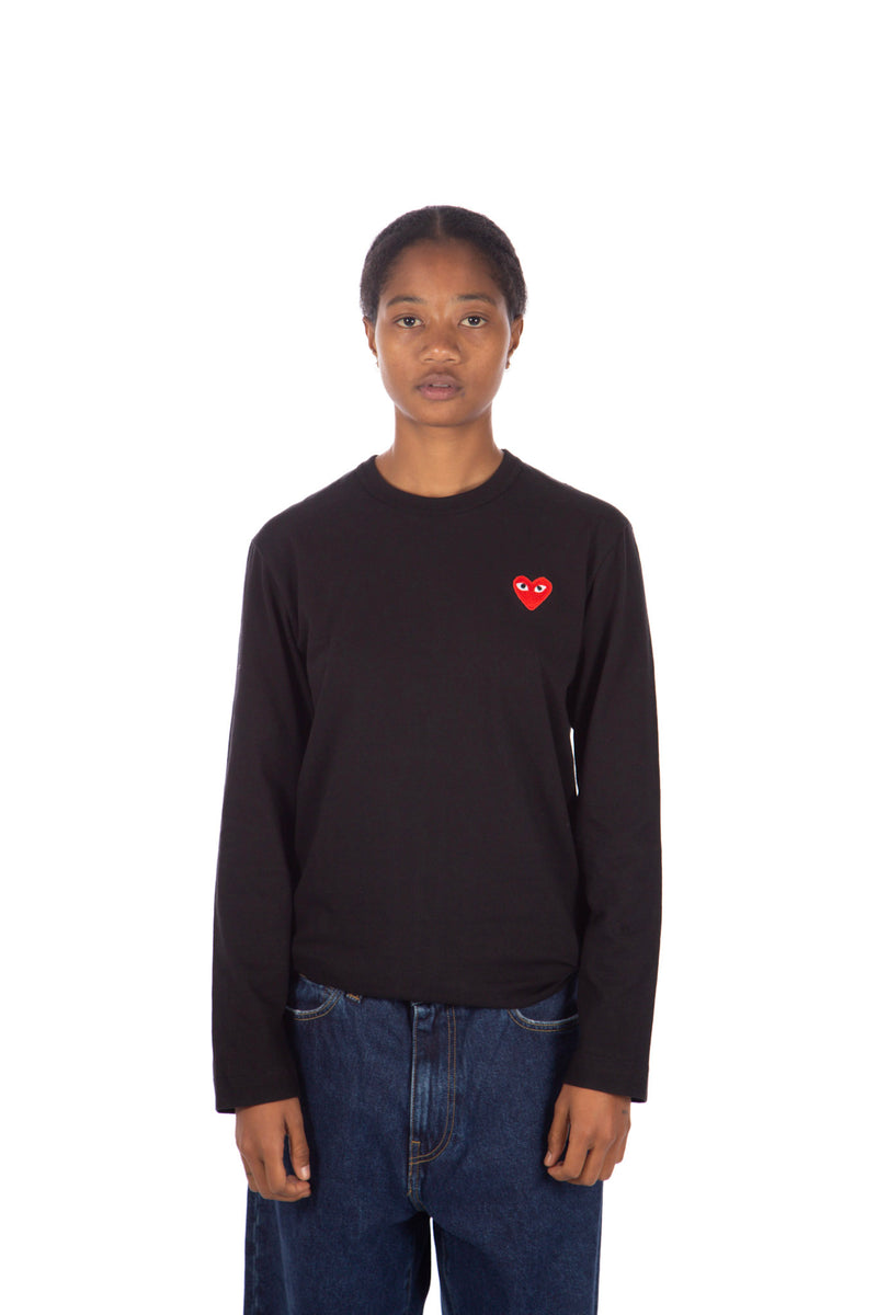 Heart Logo Long Sleeve Tee Black / Red