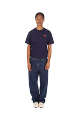 Double Heart T-shirt Navy