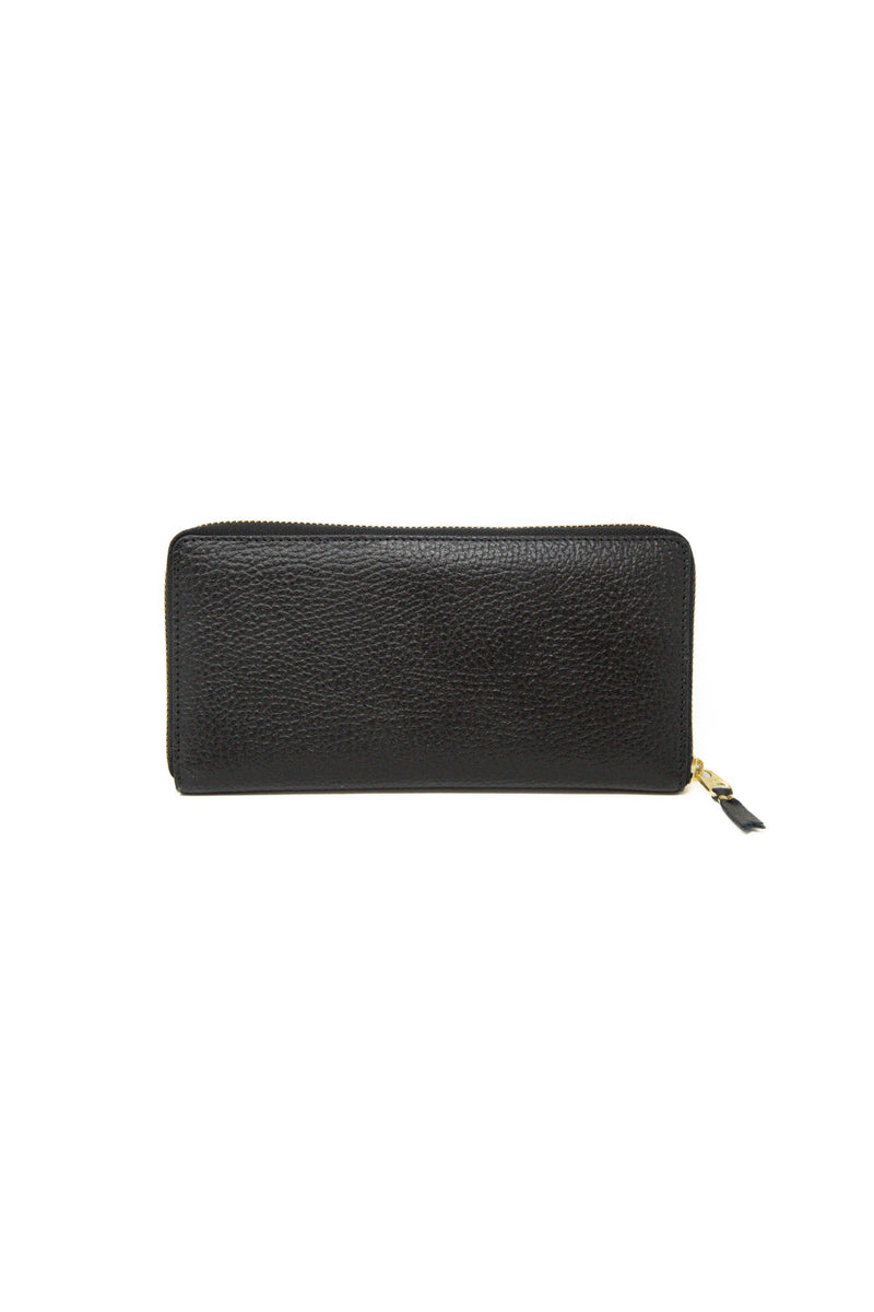 Classic Plain Colour Inside Long Wallet Black/Blue - SA0110IC