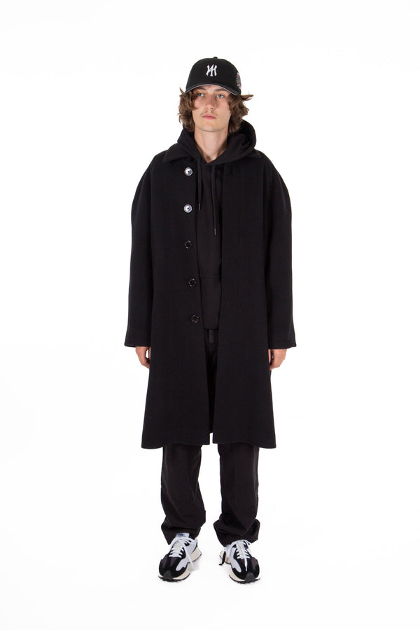 Archive Long Wool Coat Black