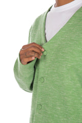 Angora/Wool Blend Cardigan Pistachio